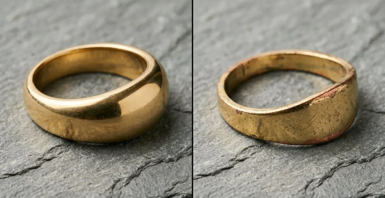 Comparación visual de accesorios de alta calidad versus piezas de baja calidad mostrando diferencias en acabados y materiales